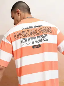 HIGHLANDER Men Striped Applique T-shirt