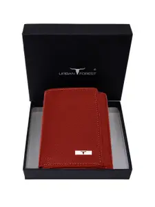 URBAN FOREST Men Leather Three Fold Wallet