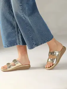 Inc 5 Textured Comfort Heels with Buckles