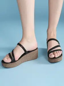 Inc 5 Textured Wedge Buckles Heels