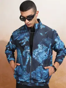 KETCH Men Floral Bomber Jacket