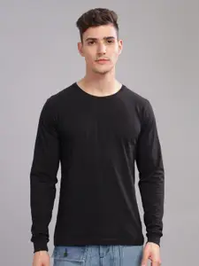 ADRO Men Solid Round Neck T-shirt