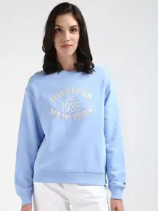 Tommy Hilfiger Women Embroidered Round Neck Long Sleeves Sweatshirt