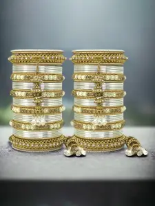 leshya Set Of 76 Brass-Plated Antique Bangles