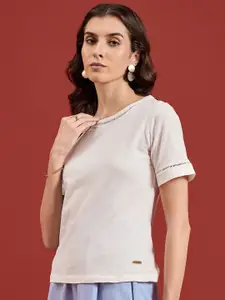 all about you Women Solid Round Neck T-shirt