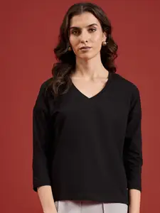 all about you Women Solid V-Neck T-shirt