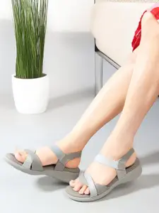 Carlton London Embellished Open Toe Flats