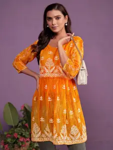 Sangria Embroidered A-line Short Kurti