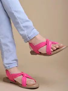 Shoetopia Women Open Toe Flats