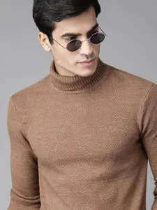 The Roadster Lifestyle Co Turtle Neck Long Sleeves Sweaters
