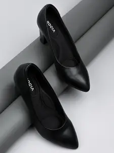 Rocia Pointed Toe Block Heeled Pumps