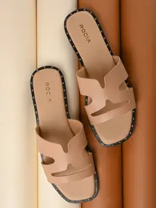 Rocia Women Open Toe Flats with Buckles