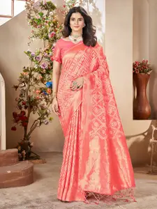 Mehrang Woven Design Zari Pure Cotton Banarasi Saree