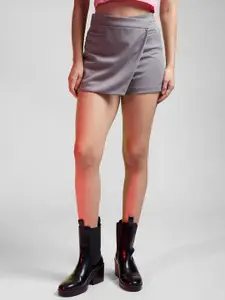 FREAKINS Pastel Grey Korean Mini Skort