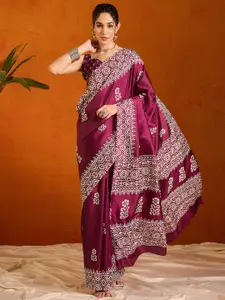 Saree mall Ethnic Motifs Bagru Sarees