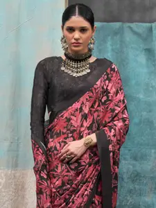 Saree mall Ethnic Motifs Poly Crepe Bagru Sarees