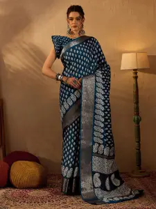 Saree mall Ethnic Motifs Zari Bagru Sarees