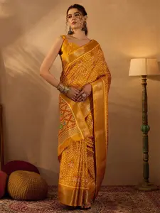 Saree mall Batik Zari Bagru Sarees