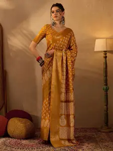 Saree mall Printed Bagh Zari Bagru Sarees