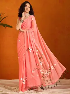 Saree mall Floral Poly Chiffon Gadwal Sarees