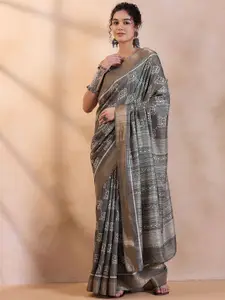 Saree Mall Ethnic Printed Zari Sungudi Saree