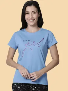 Kryptic Printed Cotton Drop-Shoulder Lounge T-shirt