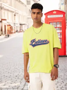 Kook N Keech Embroidered Typography Relaxed Fit T-shirt