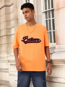 Kook N Keech Embroidered Typography Relaxed Fit T-shirt