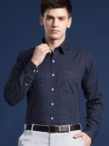 Hancock Men Printed Pure Cotton Party Shirt