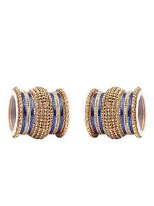 leshya Set Of 46 Brass Plated Bangles