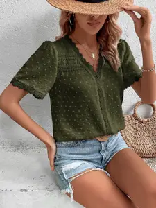 StyleCast V-Neck Shirt Style Top