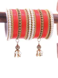 leshya Set Of 34 Brass-Plating Stone-Studded Bangles