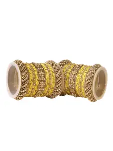 leshya Set of 42 Brass-Plated Stone-Studded Bangles