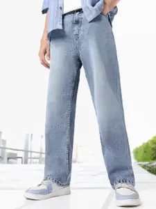 Urbano Fashion Men's Loose Baggy Fit  Non-Stretchable Washed Jeans