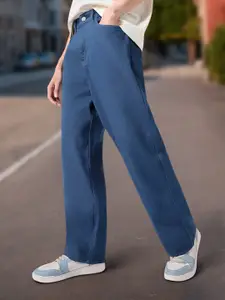 Urbano Fashion Men's Loose Baggy Fit Washed Jeans Non-Stretchable