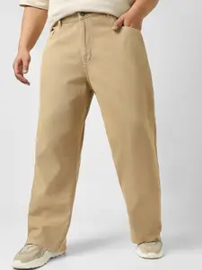 Urbano Plus Men's Loose Baggy Fit Washed Jeans Non-Stretchable