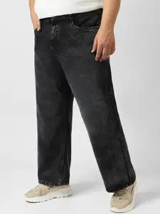 Urbano Plus Men's Loose Baggy Fit Washed Jeans Non-Stretchable