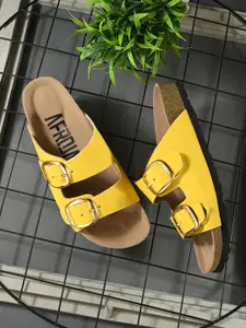 AfroJack Women Open Toe Flats with Buckles