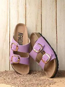 AfroJack Women Open Toe Flats with Buckles