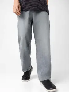 Urbano Fashion Men's Loose Baggy Fit Washed Jeans Non-Stretchable