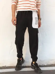 Kook N Keech Men Monochrome Cargo-Style Joggers