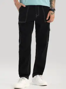 Snitch Men Classic Mid-Rise Clean Look Relaxed Fit Stretchable Jeans