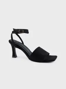 20Dresses Black Open Toe Stiletto Heels