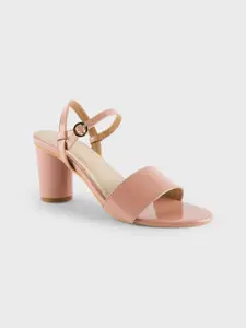 20Dresses Pink Open Toe Block Heels