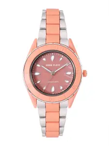 ANNE KLEIN Women Patterned Dial & Dual-Toned Straps Analogue Watch AK3911COSV