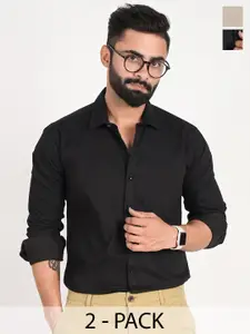 FUBAR Men Slim Fit Opaque Formal Shirt