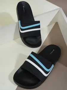 Mast & Harbour Men Black Rubber Sliders