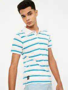 max Boys Striped Hooded  T-shirt