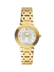 Versace Women Brass Dial & Stainless Steel Bracelet Style Straps Analogue Watch V16070017