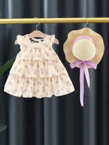 INCLUD Girls Floral Print Fit & Flare Dress